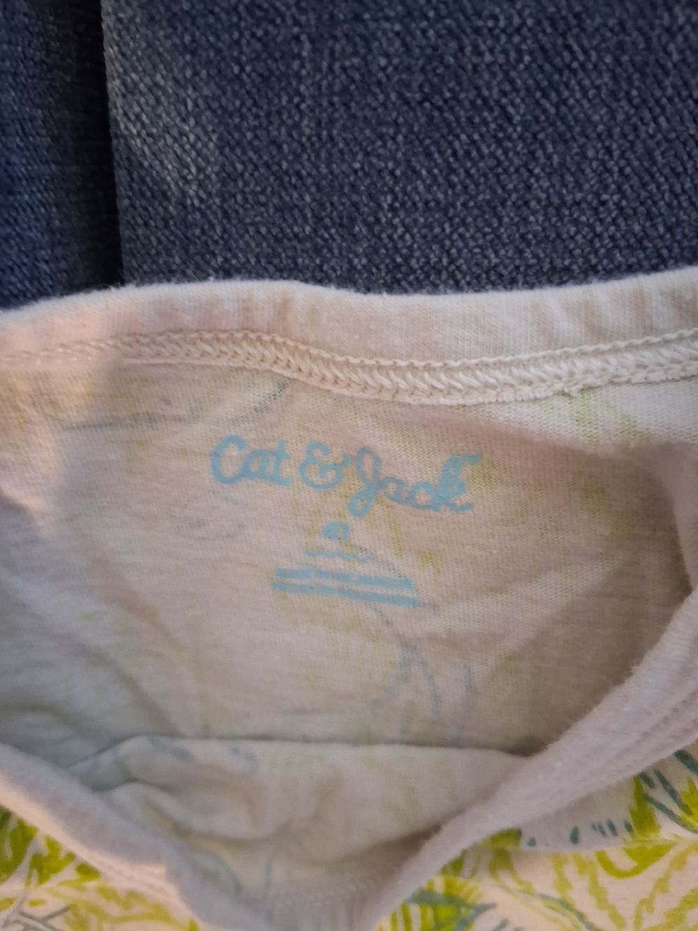 Cat & Jack Kids' Lime Green Dino Print Tank Top - Picture 2 of 4